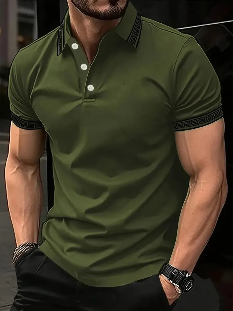 Men's Striped Polo Shirt