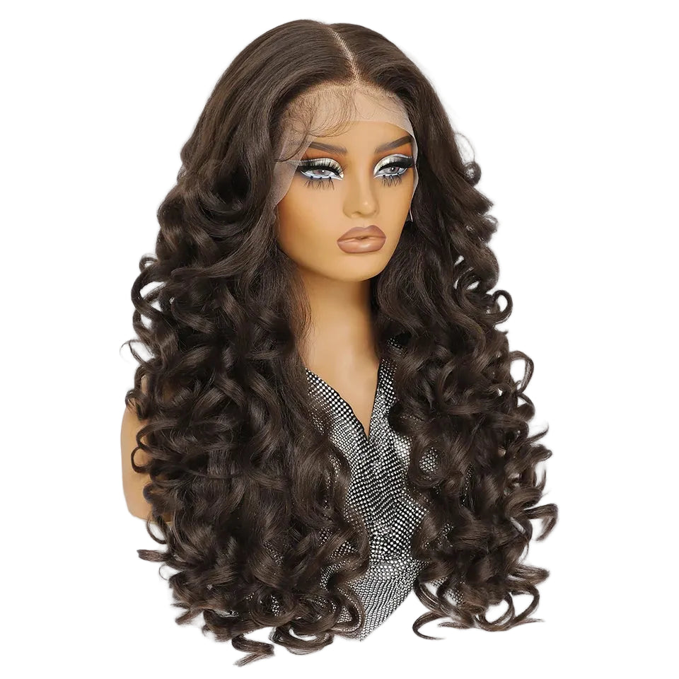 Lace Front Wig Curly Latisha Synthetic Blonde Pink Blue Black White - OSASCO