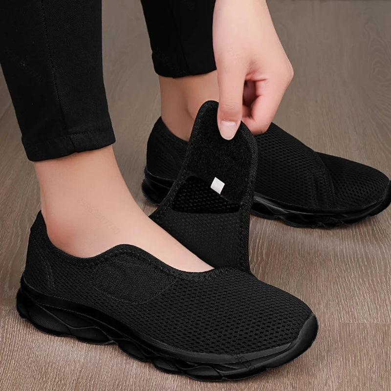 Hook-and-Loop Walking Sneakers — product view