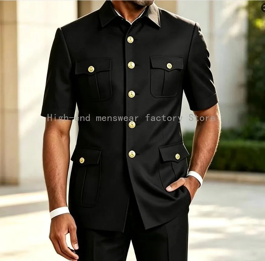 Men's Brown 2-Piece Slim Fit Suit Set — product view