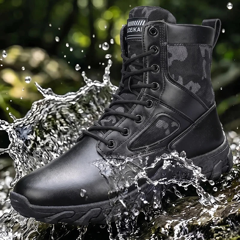 Men's Canvas-Lined Lace-Up Casual Boots