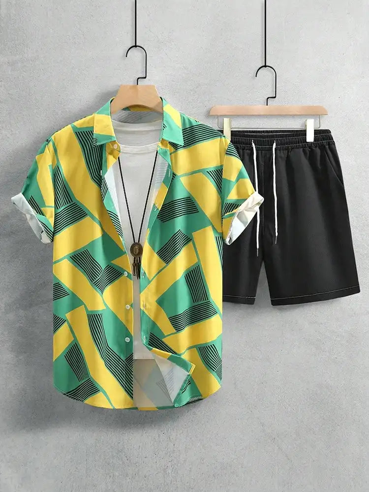 Unisex Animal Print Top & Shorts Set