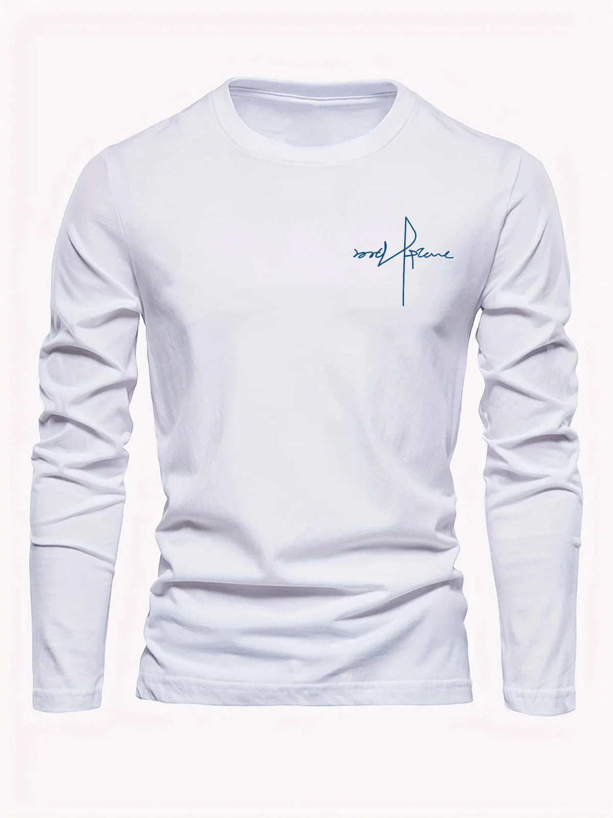 Men's Letter Print Long-Sleeve Casual T-Shirt