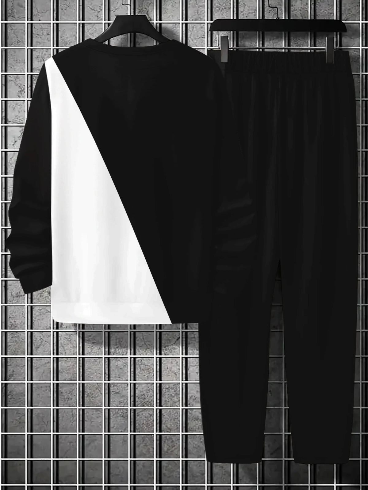 Men's Floral Print Sweatshirt & Pants Set