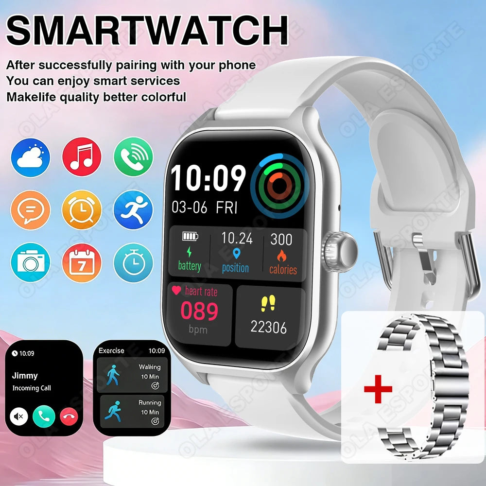 Outdoor 2.01-Inch Calling Smartwatch with Sleep Features