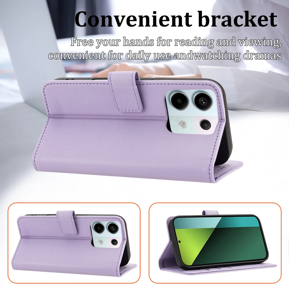 Classic Flip Wallet Phone Case for Redmi Note 11S 4G, Redmi Note 11 4G, Redmi Note 11 Pro 5G, Redmi Note 11 Pro 4G, Redmi Note 9 Pro, Redmi Note 10S, Redmi Note 10 5G, Redmi Note 10 4G, Redmi Note 8 Pro, Redmi Note 8 & More Models