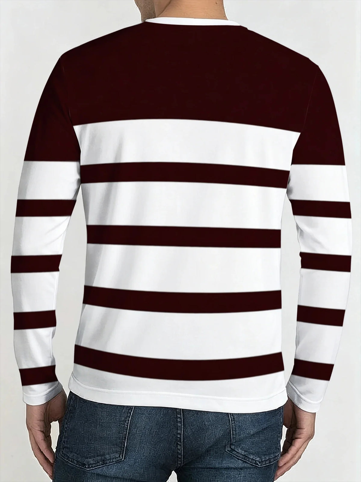 Men's Striped Sweatshirt & Pants Set