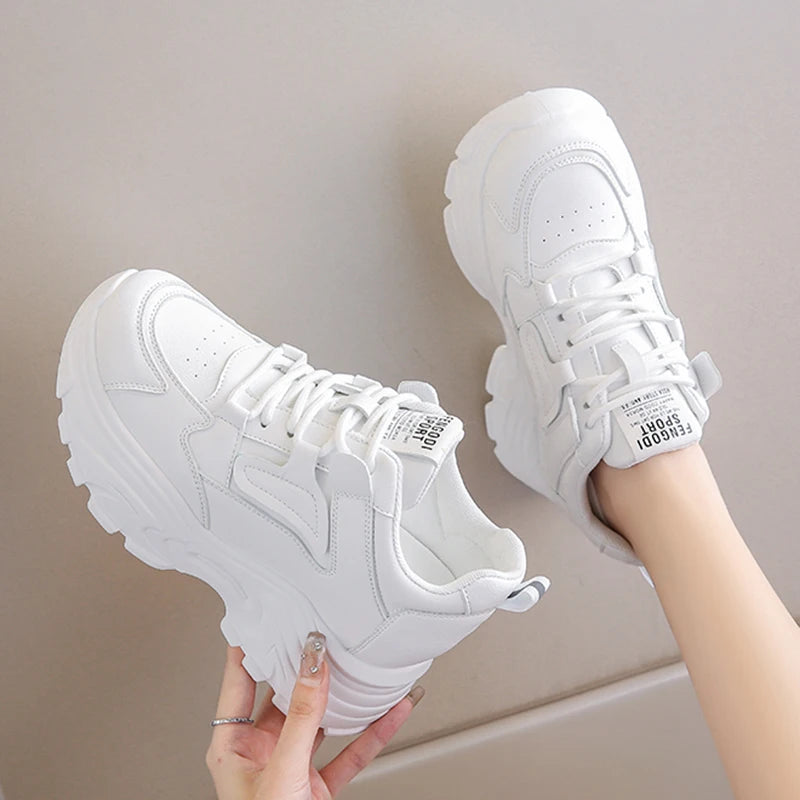 Women's Lace-Up Platform Sneakers — product view