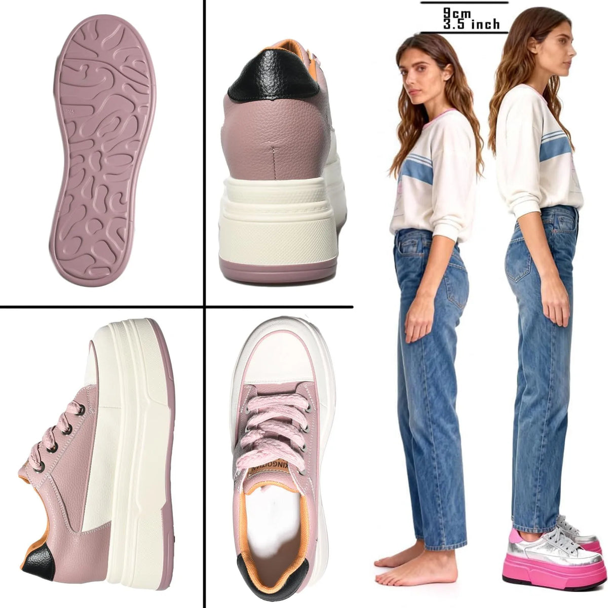 Women's Hidden-Wedge Platform Sneakers — product view