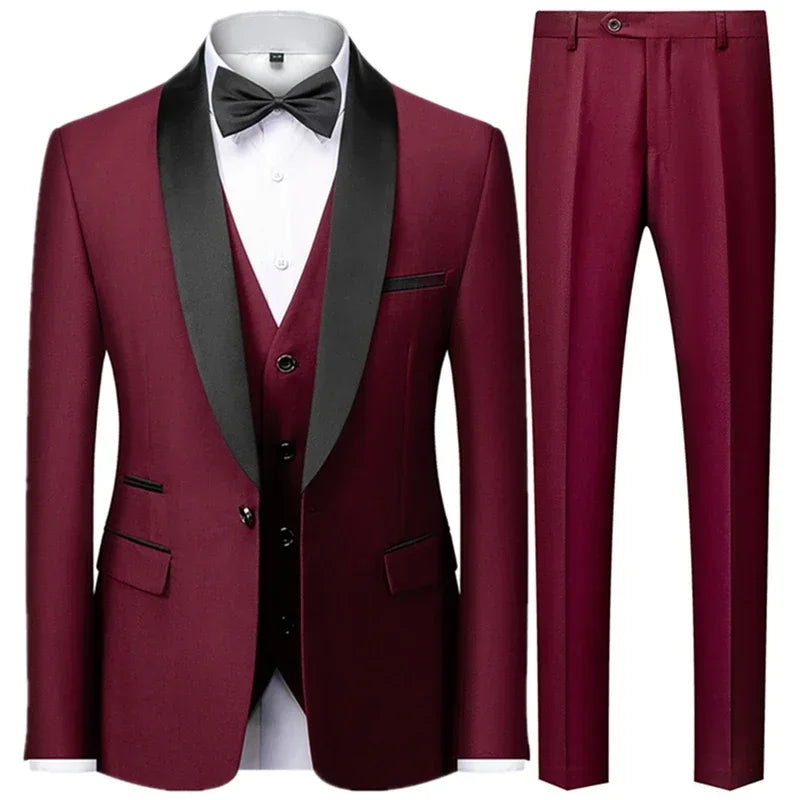 Men's Black Three-Piece Occasion Suit