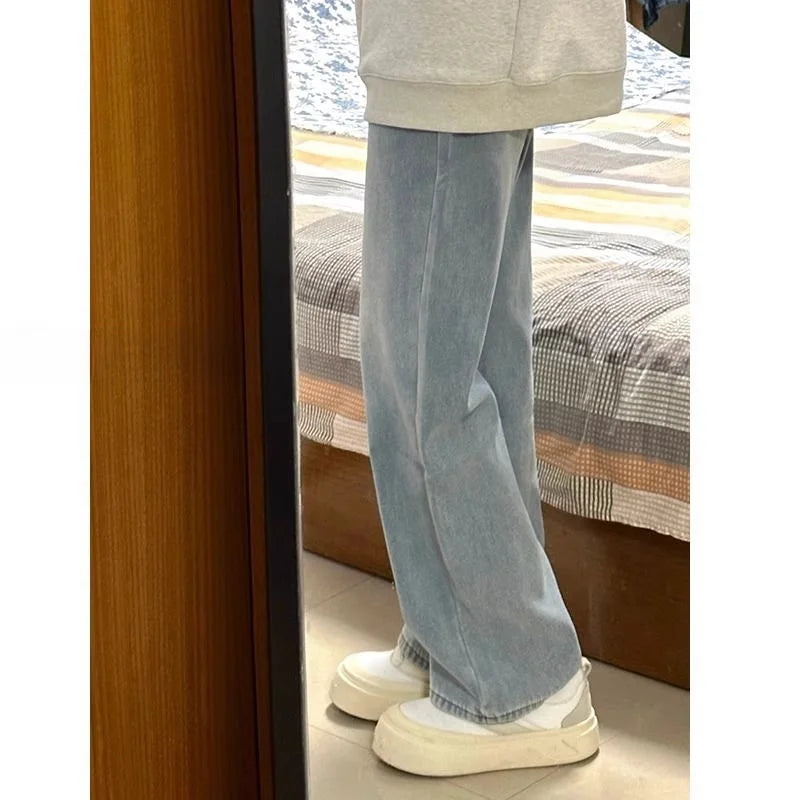 Women's High-Waist Floor-Length Wide-Leg Jeans — product view