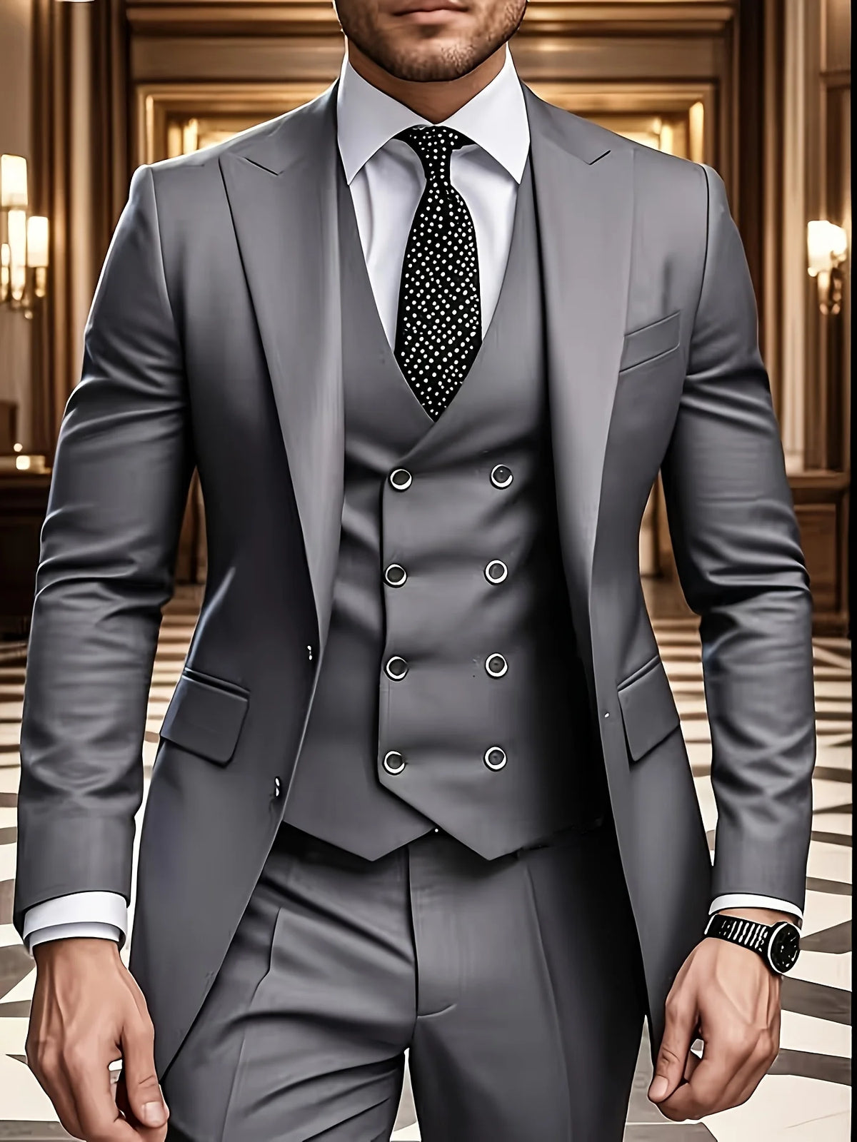 Men's Three-Piece Business Suit