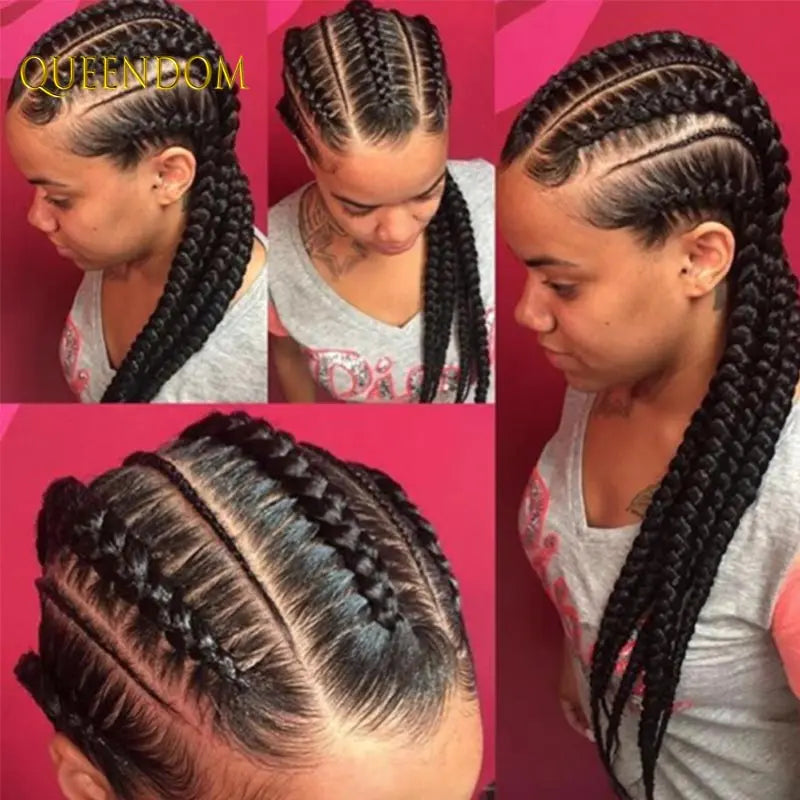 36" Synthetic Full Lace Wig Knotless Box Braid African Braided Wig - OSASCO