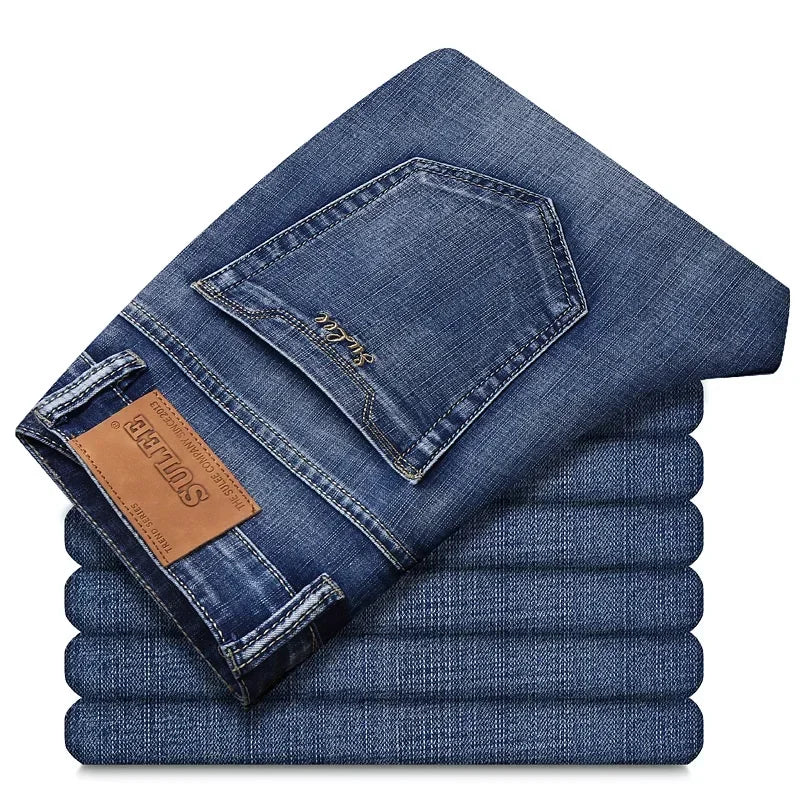 Men's Slim Fit Stretch Denim Jeans - Business Casual Style — product view