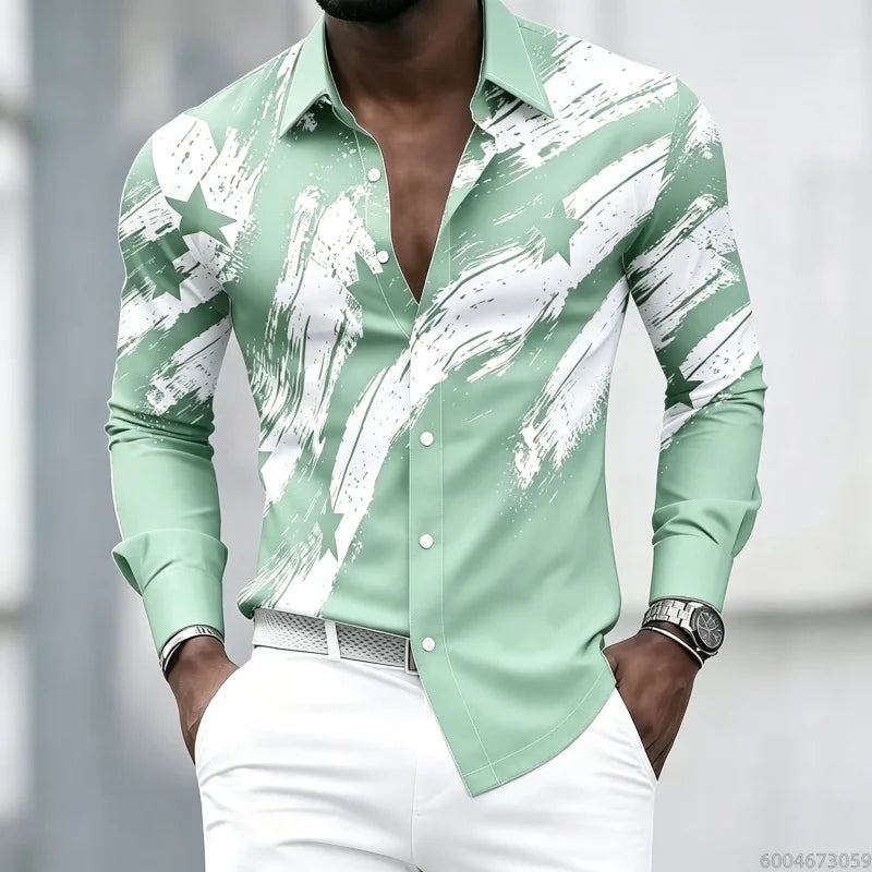 Men's Graphic Print Casual Shirt