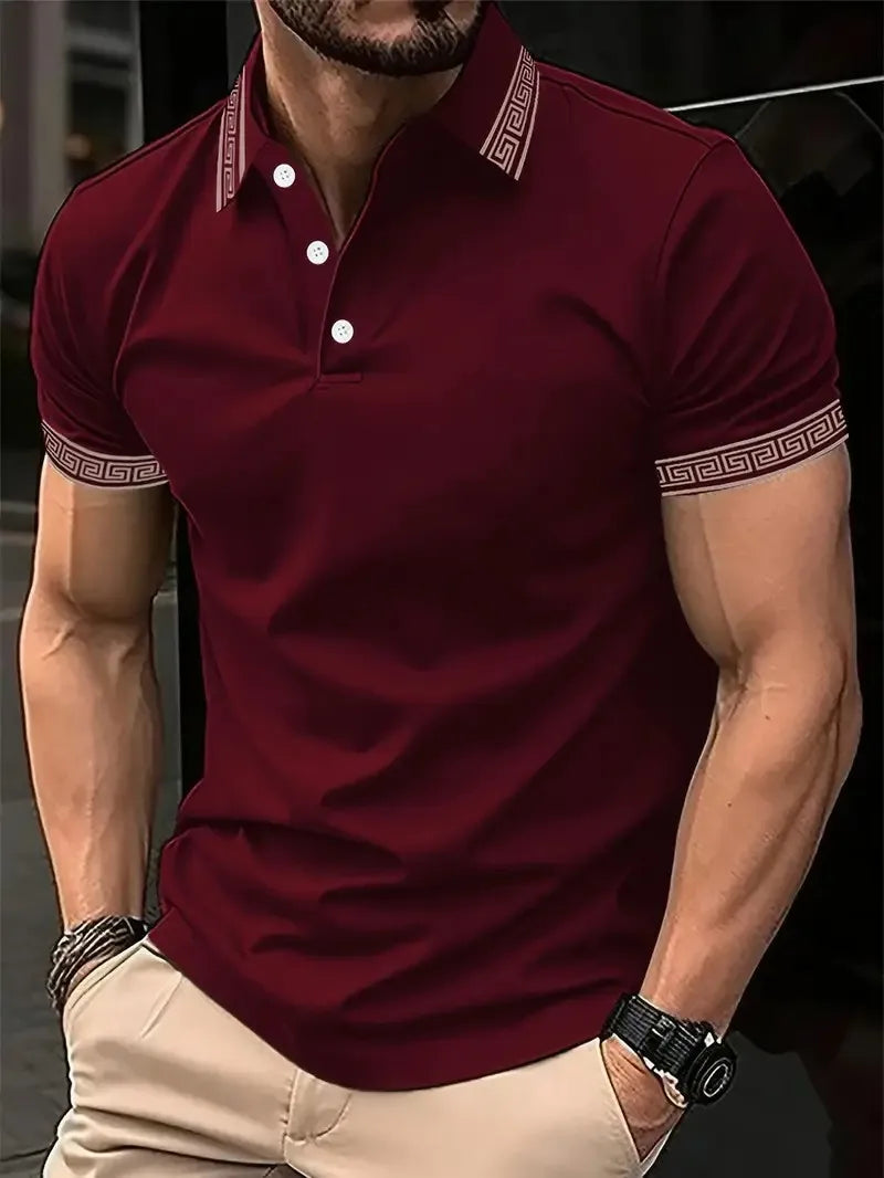 Men's Striped Polo Shirt