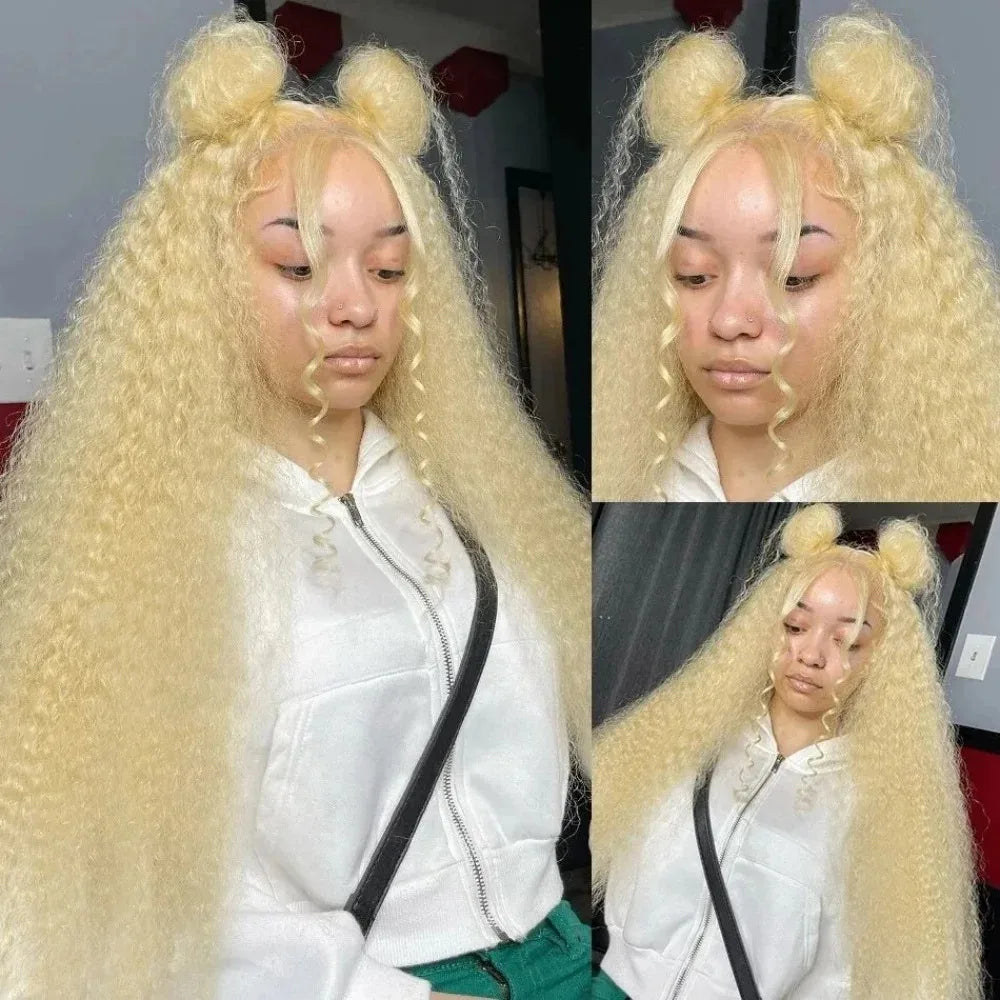 Curly Human Hair Lace Wig — product view