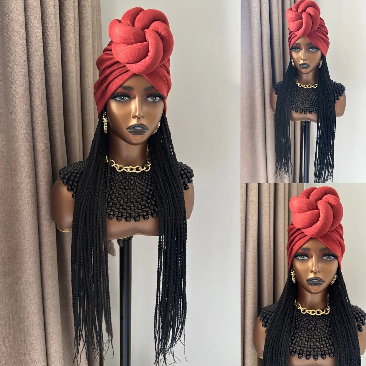 Blonded 613# Long 24inch Synthetic Box Braided with Headband - OSASCO