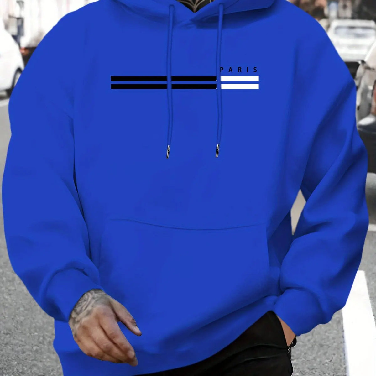 Men's Letter Print Casual Hoodie