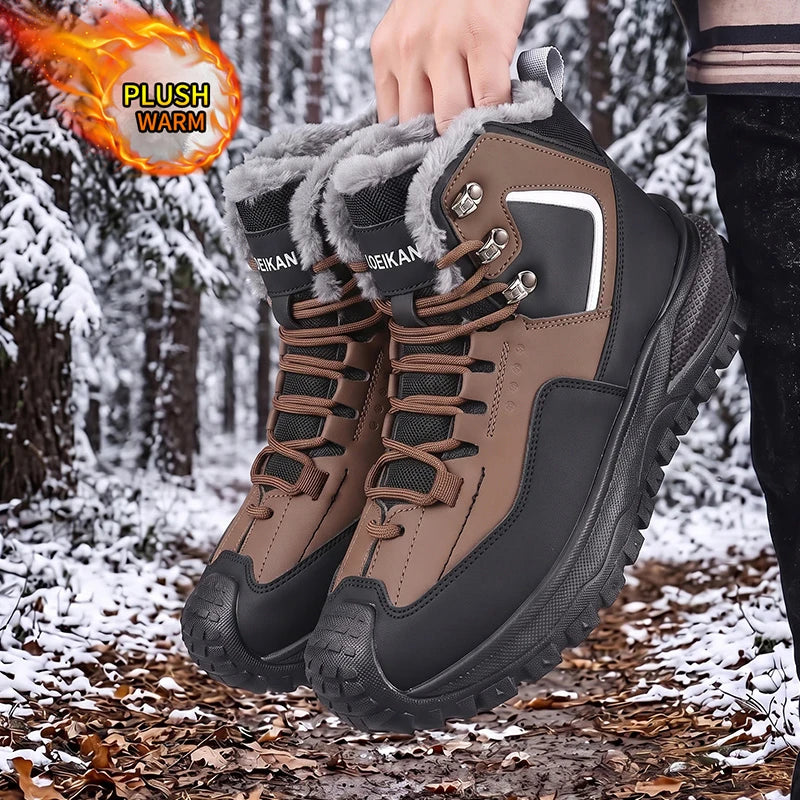 Bottines à lacets pour homme avec empiècements latéraux contrastants