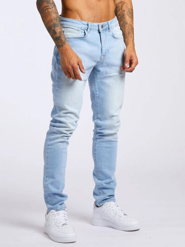 Men's Wide-Leg Stretch Denim Jeans — product view