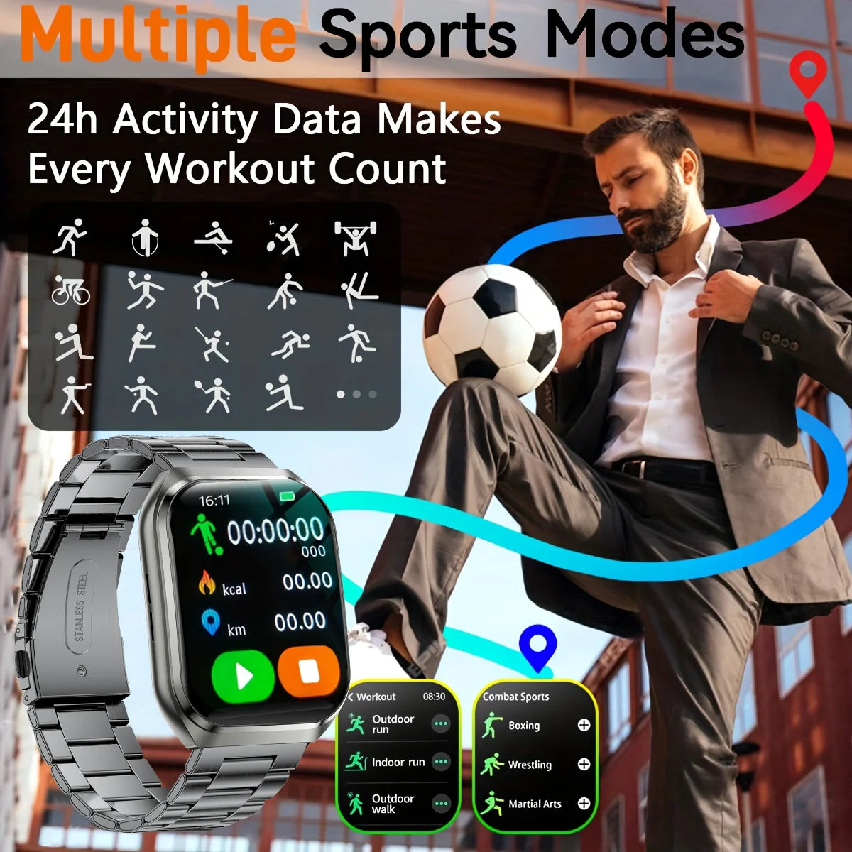 Outdoor 1.83-Inch Calling Smartwatch