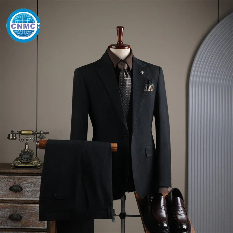 Men's Single-Breasted Two-Piece Suit Set — product view