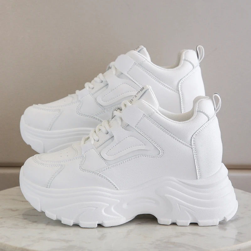 Women's Lace-Up Platform Sneakers — product view