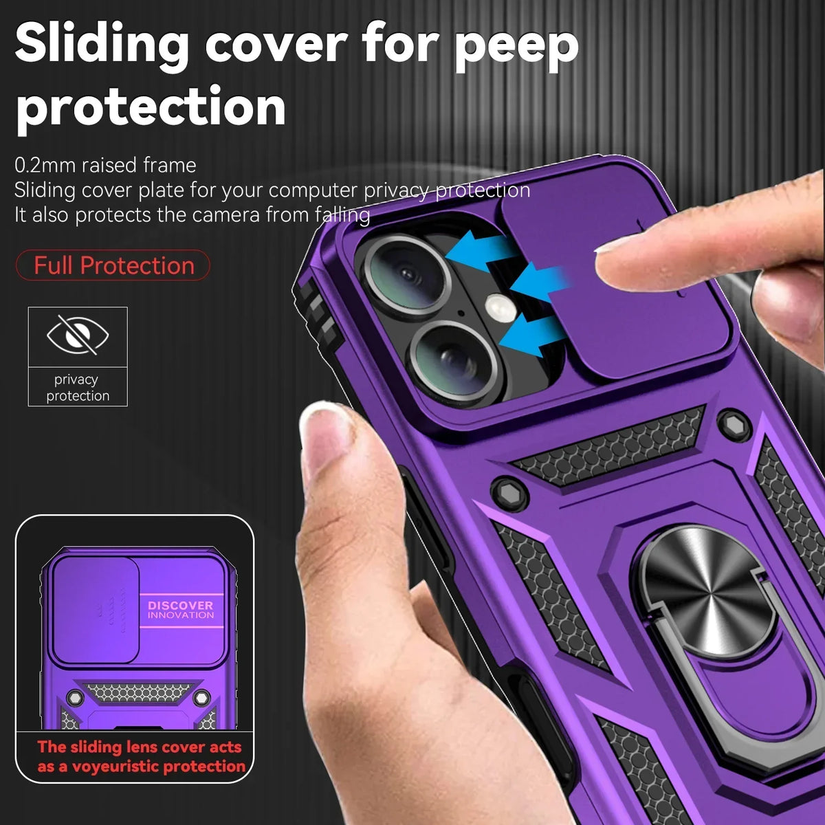Ring Stand Phone Case for iPhone 16 Pro Max, iPhone 16 Pro, iPhone 14 Pro, iPhone 14, iPhone 15 Pro Max, iPhone 15 Pro, iPhone 16 Plus, iPhone 16, iPhone 14 Pro Max, iPhone 15 Plus, iPhone 15