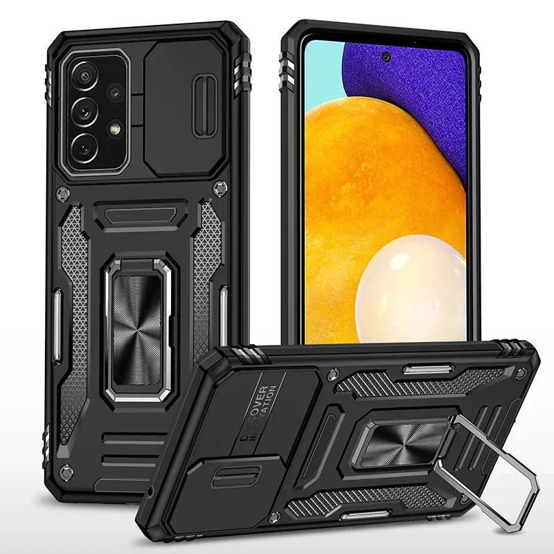 Camera Cover Phone Case for Samsung Galaxy A35, A55, A73 5G, A25 5G, A53 5G, A71 5G, A13, A14, A12, A15, A24 4G, A23, A32 4G, A22 4G, A22 5G, A72, A52, A82 5G, A32 5G, A42 5G