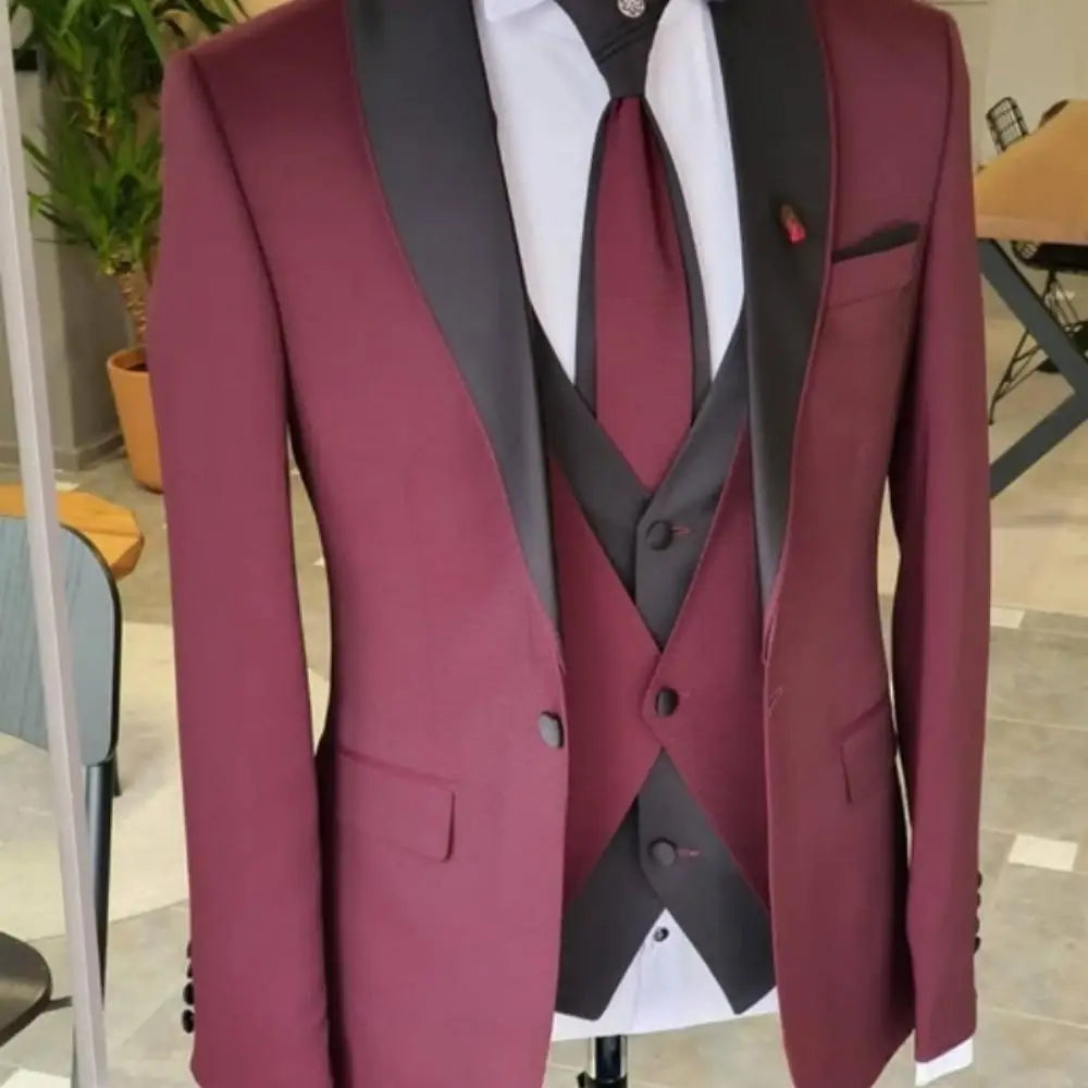 Men's 3-Piece Slim Fit Suit Set — product view
