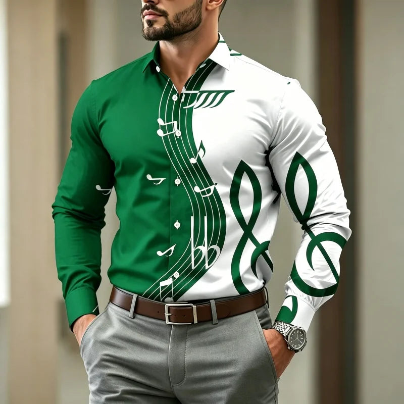 Men's Graphic Print Casual Shirt