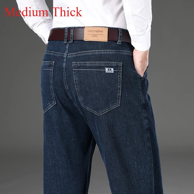 Men's Gray Regular Fit Stretch Denim Jeans — product view