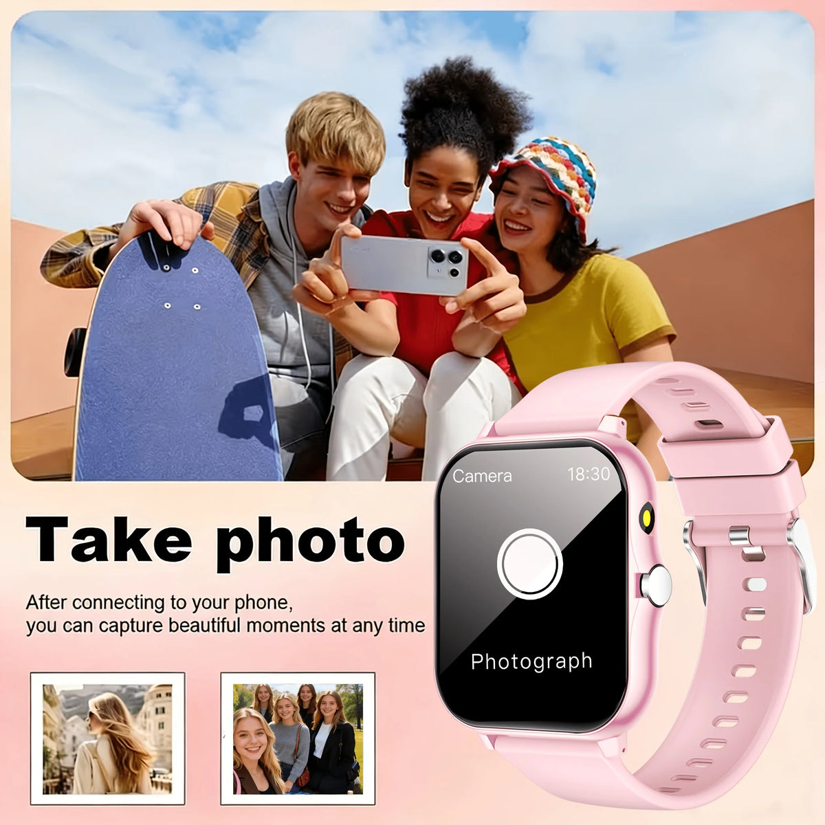 1.8-Inch Calling Smartwatch with Flashlight