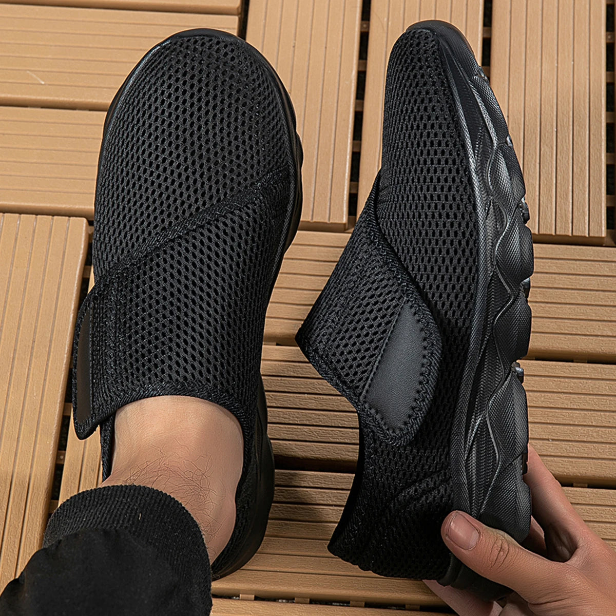 Hook-and-Loop Soft Walking Shoes — product view