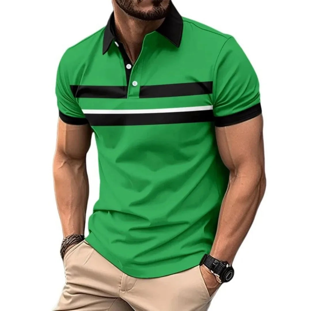 Men's Striped Polo Shirt