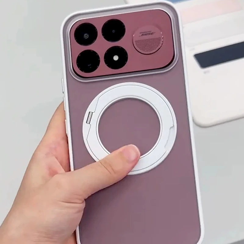Matte Clear Magnetic Stand Phone Case for POCO F9 Ultra