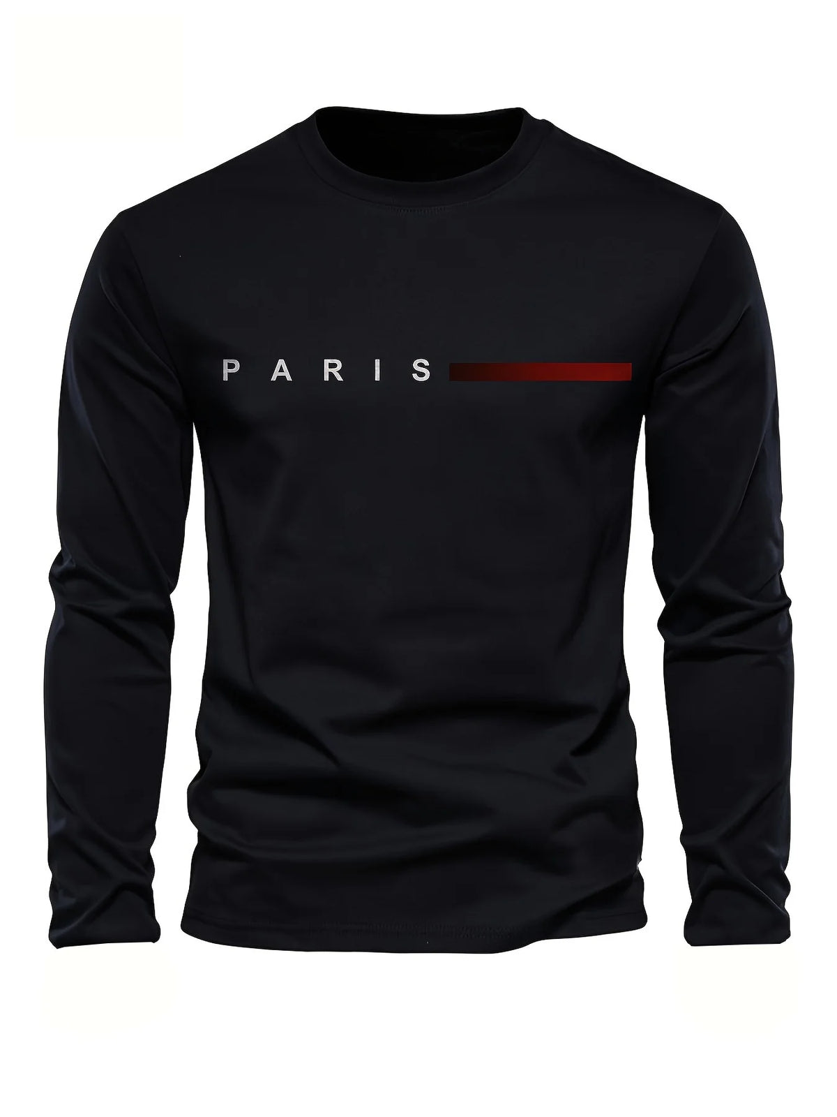 Men's Letter Print Long-Sleeve Casual T-Shirt