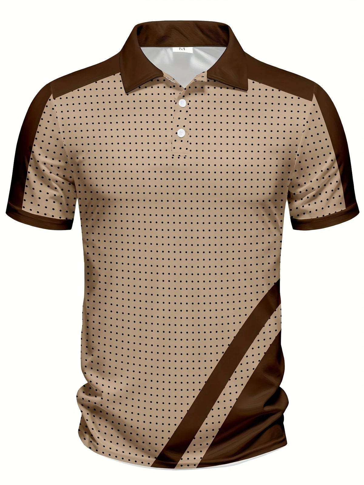 Men's Polka Dot Short-Sleeve Polo Shirt