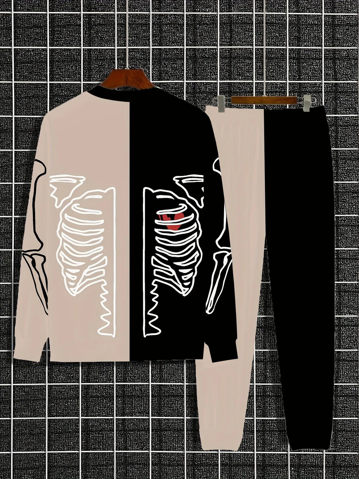 Men's Graphic Print Sweatshirt & Pants Set