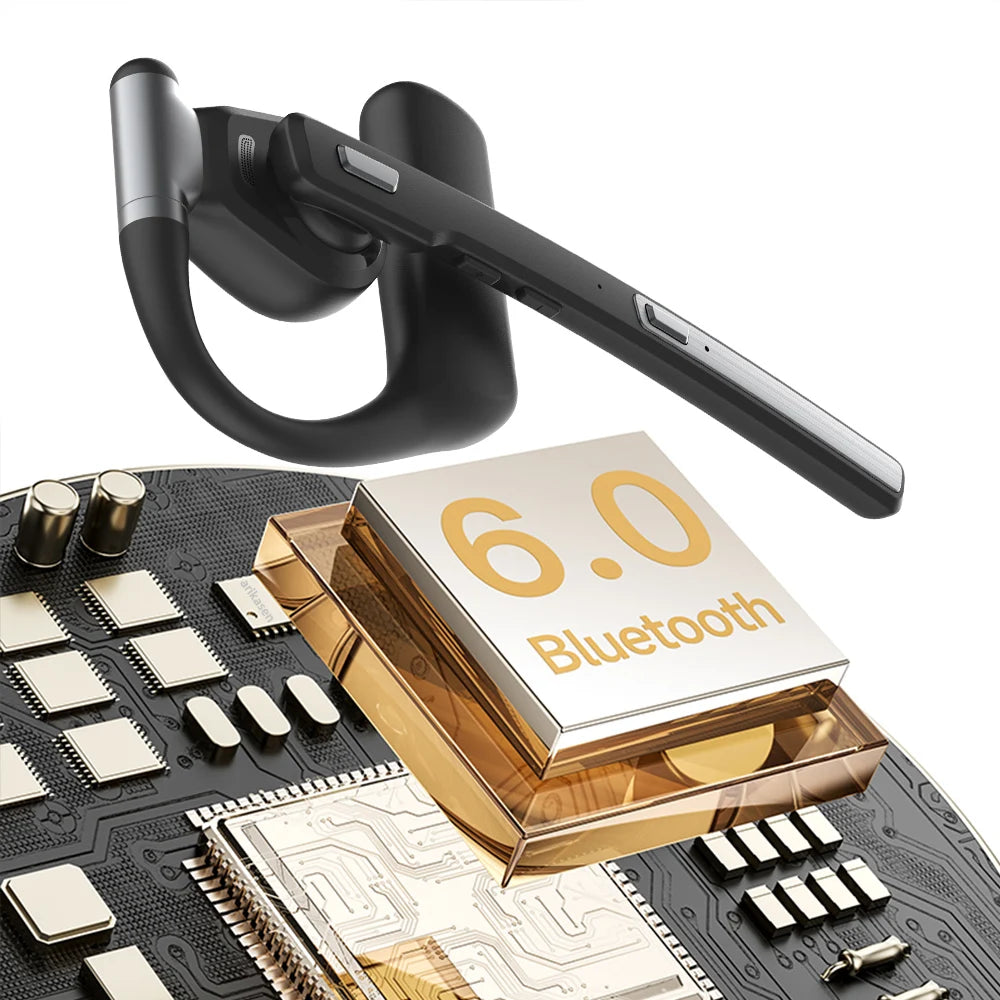 Single-Ear Bluetooth Headset with Dual Microphones