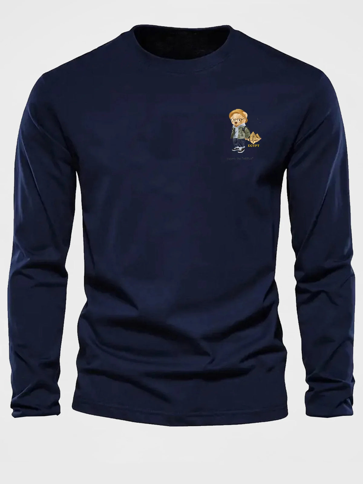 Men's Animal Print Long-Sleeve Casual T-Shirt