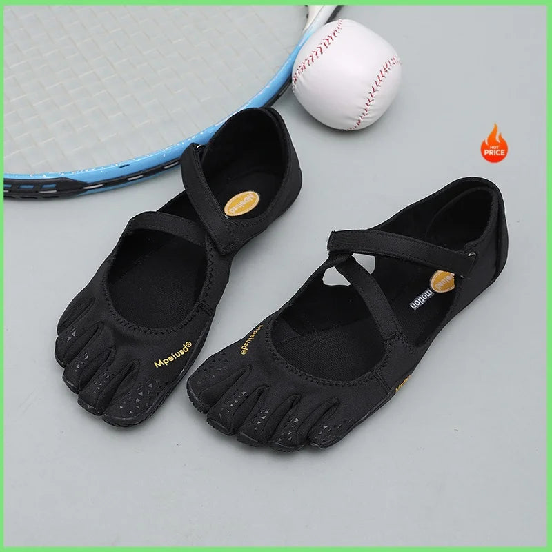 Five-Toe Flats with Elastic Closure — product view