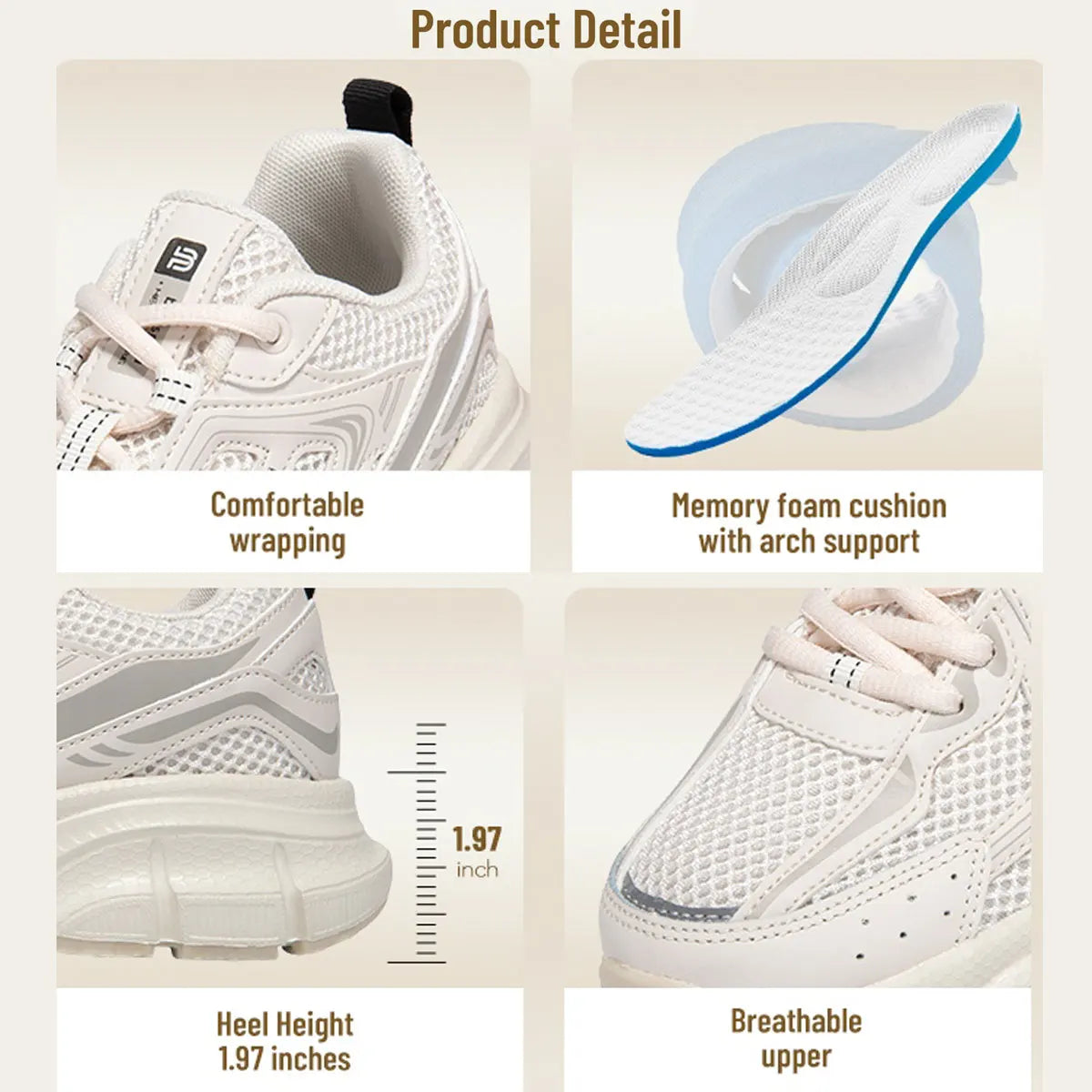 Women's Lightweight Mesh Jogging Sneakers — product view