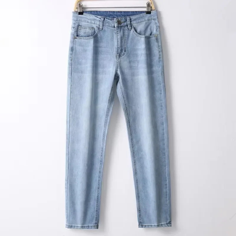 Men's Blue Slim Fit Stretch Denim Jeans — product view