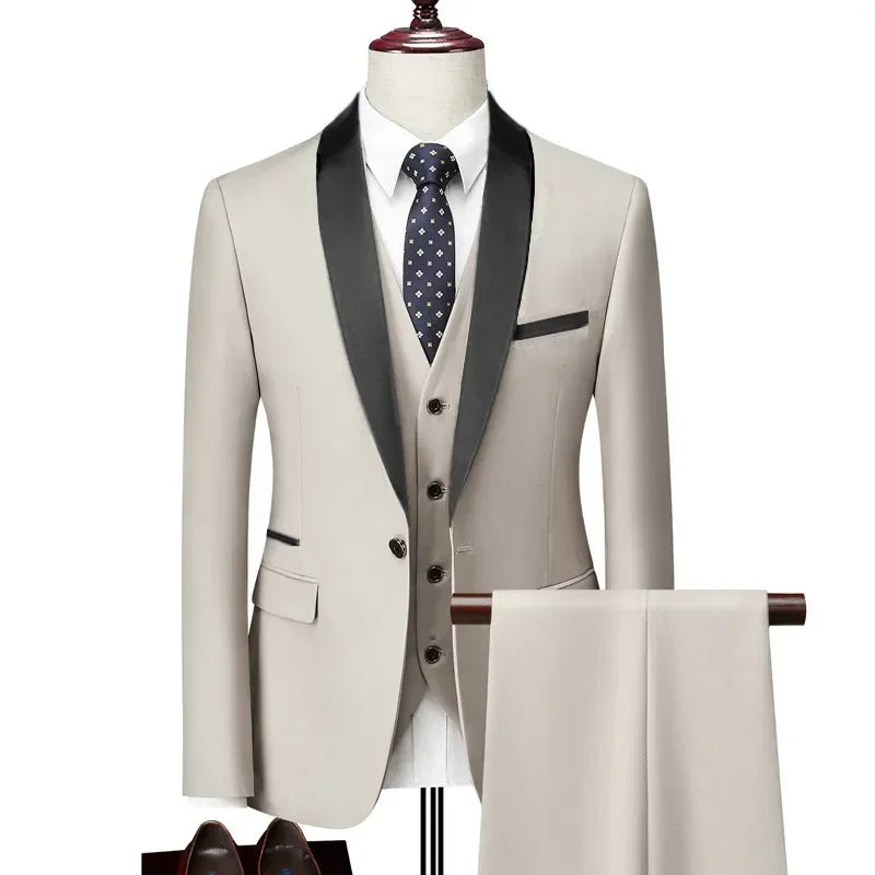 Men's Black 3-Piece Suit Set — product view