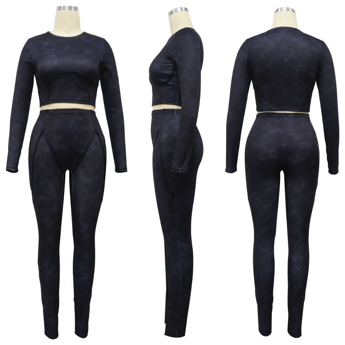 Women's Ribbed Top & Leggings Set