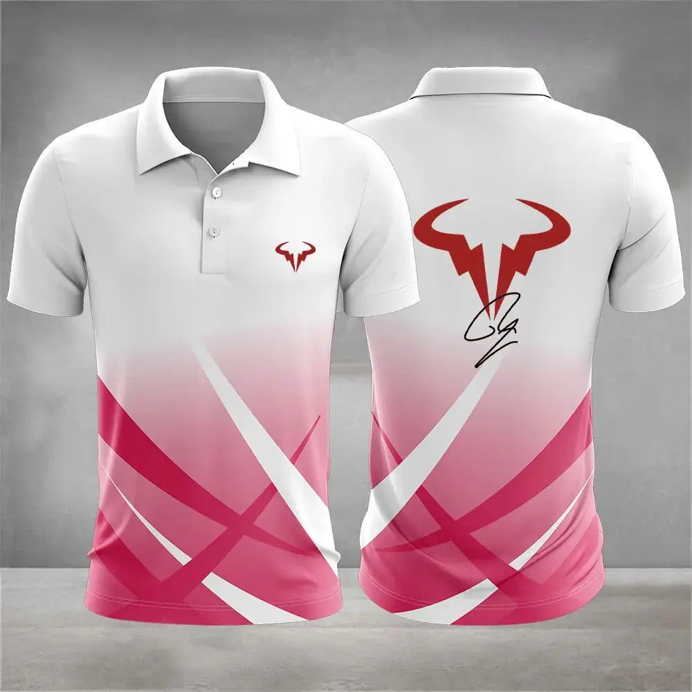 Men's Graphic Print Polo Shirt