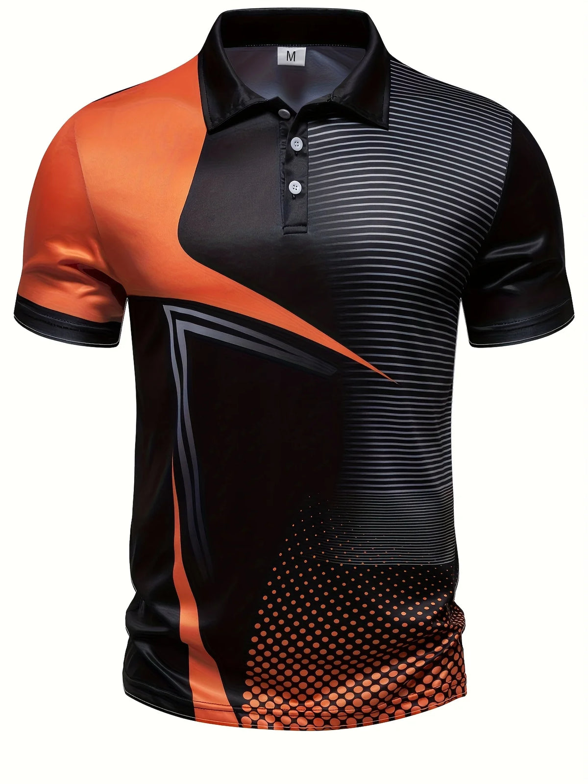 Men's Striped Short-Sleeve Polo Shirt