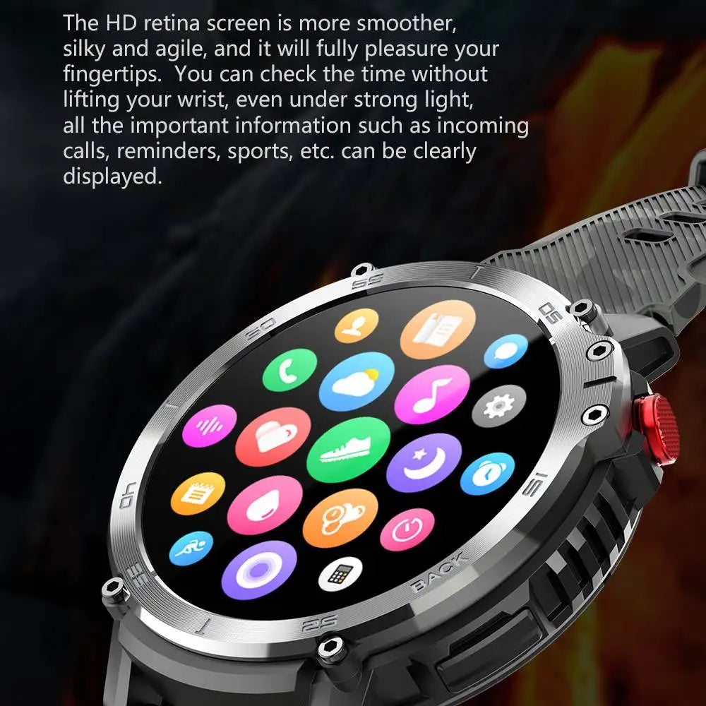 Outdoor 1.6-Inch Smartwatch with Music Control